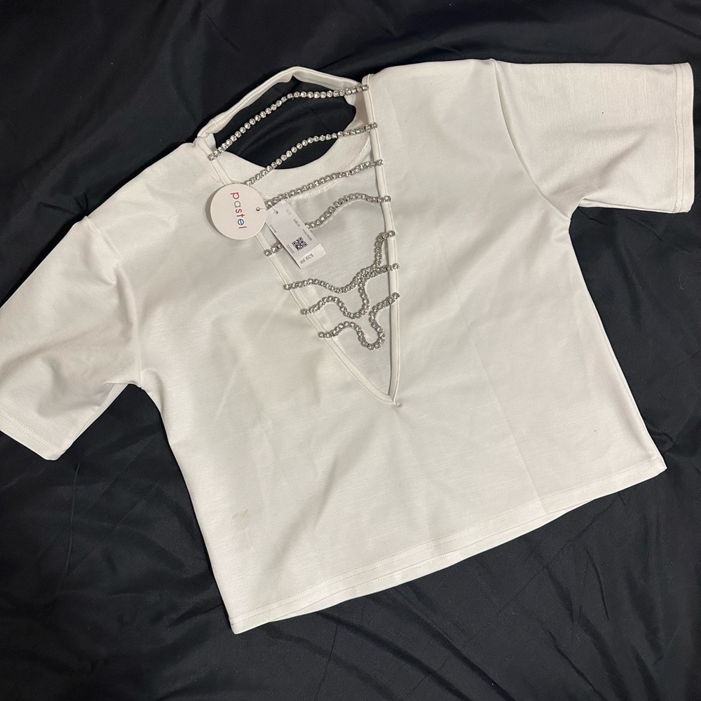 NEW women's dressy t-shirt STEPS New York